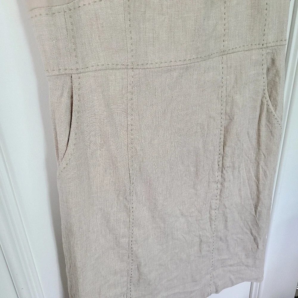 Bebe Beige Mixed Materials Gathered Bust Sheath Mini Dress 10‎ - Picture 3 of 7